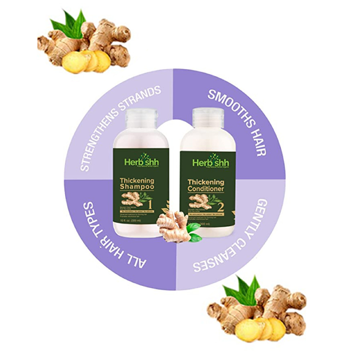 SET Dầu Gội - Xả Từ Dầu Gừng Từ Thiên Nhiên