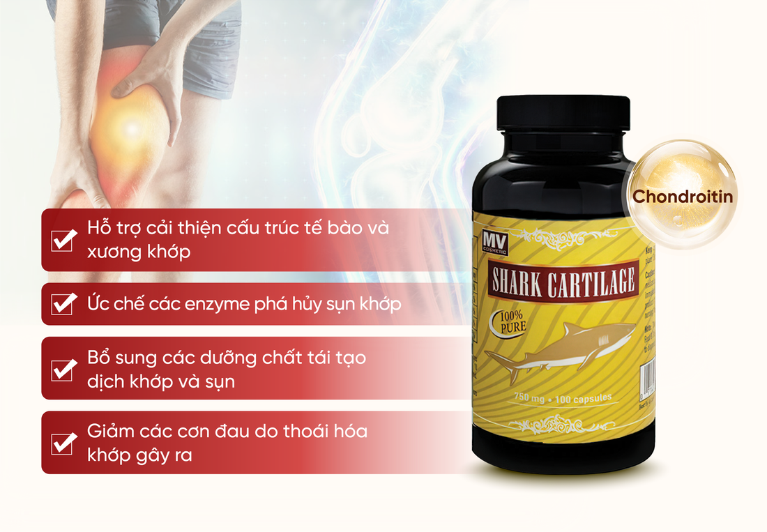 Tạm biệt đau nhức xương, thoái hóa khớp với Sụn cá mập!
